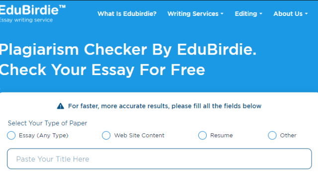 edubirdie plagiarism tool