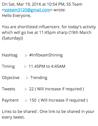 infibeam influencer email
