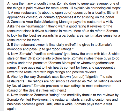 Prateek Dgham Zomato claim